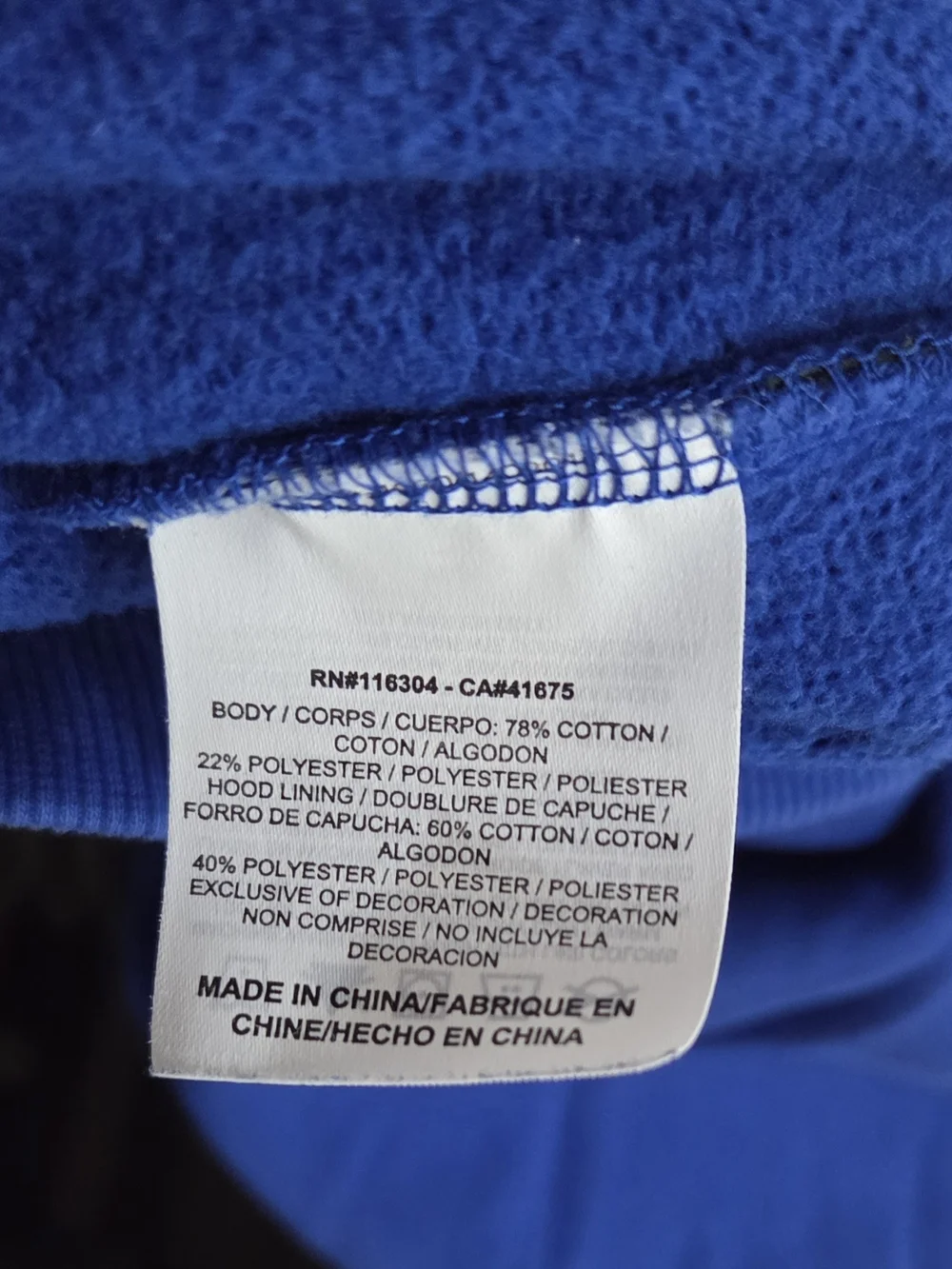 Converse Men's Royal Blue Crewneck Hoodie with White Drawstrings & Red Star